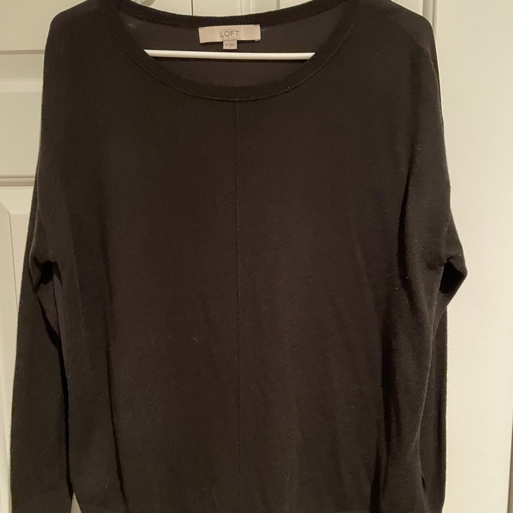 Loft mixed media sweater